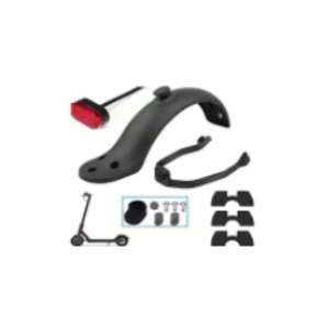A set for Xiaomi m365 scooter plastic black rear fender + bracket + tail light + silicone sleeve + screws + silicone damping